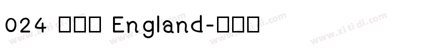 024 英格兰 England字体转换